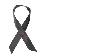 Black ribbon awareness for melanoma and skin cancer