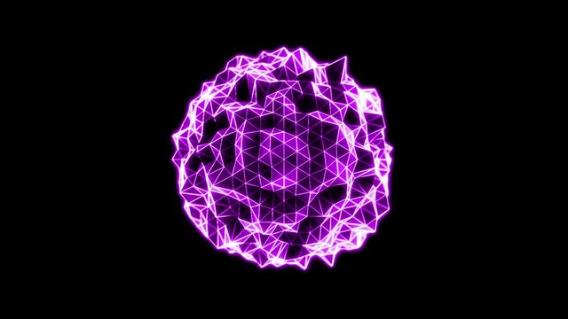 Looped Purple Energy Ball Background 4k Loop
