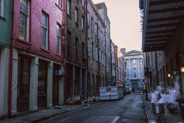 Fototapeta na wymiar old street in the city