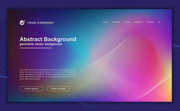 Trendy abstract colorful background for your landing page design. Minimal background for for website designs.