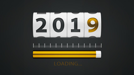 Fototapeta premium Loading New year 2019 counter #3