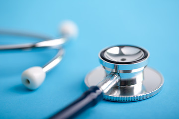 Stethoscope On Blue Background