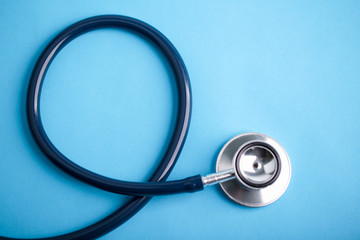 Stethoscope On Blue Background