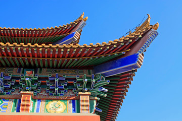 Naklejka premium eaves in a temple