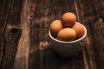 eggs in a bowl horizontal