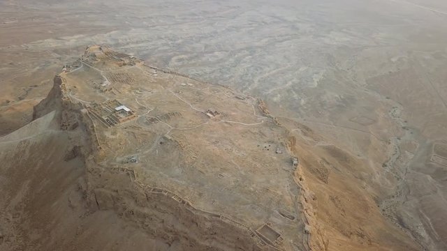 Long shot of masada fortress