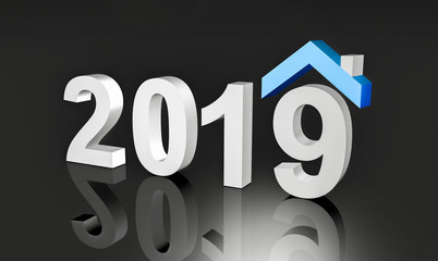 3d illustration of real estate for 2019 