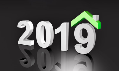 3d illustration of real estate for 2019 