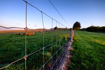 Fence that divides both side.