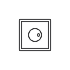 Light dimmer switch outline icon. linear style sign for mobile concept and web design. Electric light switch simple line vector icon. Symbol, logo illustration. Pixel perfect vector graphics