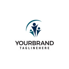 family people logo, Abstract family icon template design