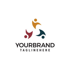 Social relationship community logo template design