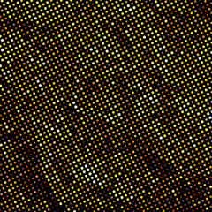 Naklejka premium Panel with circles, dots, points of different shades of Golden color. 