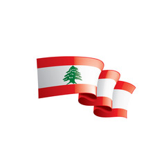 Lebanese flag, vector illustration on a white background