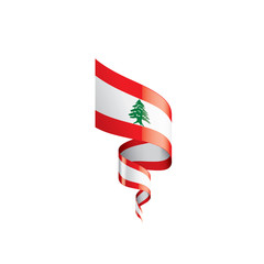 Lebanese flag, vector illustration on a white background