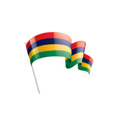 Mauritius flag, vector illustration on a white background
