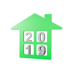 3d illustration of real estate concept for 2019
