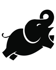 vector illustration of elephant flying