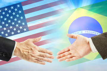 Friendship and cooperation between United States and Brazil. International policy and diplomacy