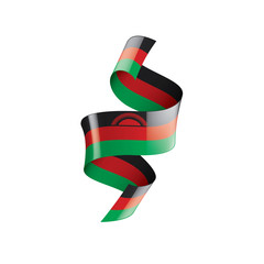 Malawi flag, vector illustration on a white background