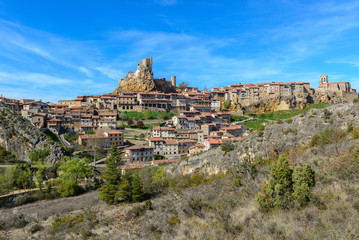 Panoramic view of Frias, medieval village in Burgos, Spain