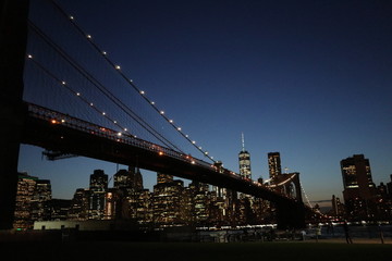 Fototapeta na wymiar ブルックリン　橋　夜景