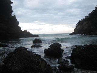 夕暮れの海