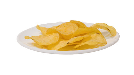 potato chips on a plate