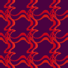 Seamless pattern background with multi-colored wavy lines.