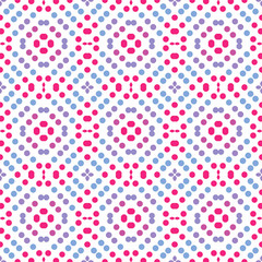 Seamless abstract pattern background with a variety of colored circles.