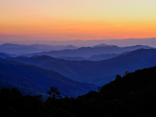 Mountain with mist 