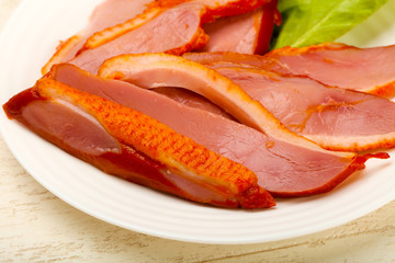 Sliced duck breast