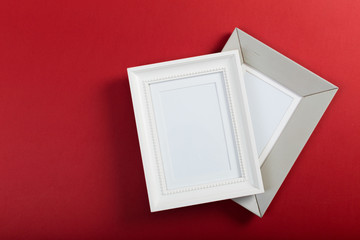 frames on red background