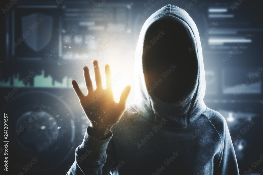Poster hacking and phishing concept