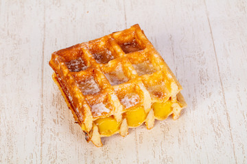 Sweet Waffle with jam