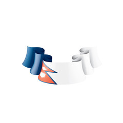 Nepal flag, vector illustration on a white background