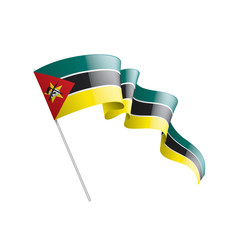 Mozambique flag, vector illustration on a white background