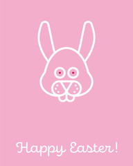 Happy Easter Bunny Greeting Card