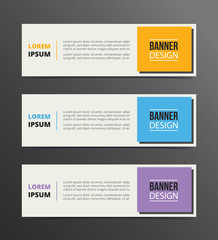 boxed or box style banner template design with horizontal advertising banner space for text