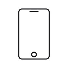 Modern smartphone line icon.