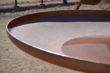 bronze washing bowl, Model of Tabernacle, tent of meeting in Timna Park, Negev desert, Eilat, Israel