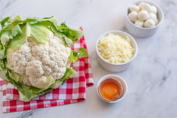 home made cauliflower pizza