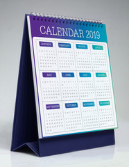 Simple desk calendar 2019