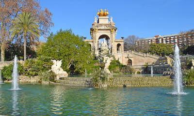 Fototapeta na wymiar Parque de la Ciutadella en Barcelona.