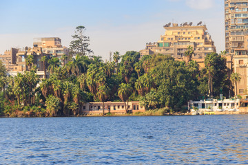Obraz premium View of the Cairo city and Nile river in Egypt