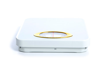 White weighing scale on a white background isolation