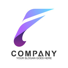 initial letter F business logo template
