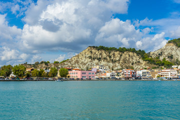 Greece, Zakynthos, Waterfront and houses of beautiful zakynthos city