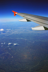 Wing aircraft in the sky