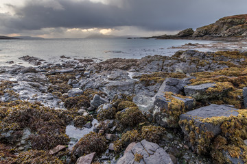 Fototapeta na wymiar Beautiful Seascape and Sunset on the Beach on The Isle Of Skye